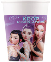 8 Trinkbecher K-Pop Demon Hunters Pappe 200ml
