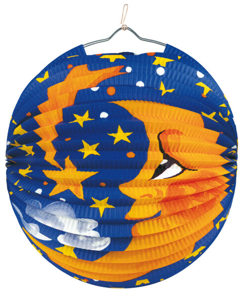 Laterne Mond und Sterne als Lampion