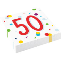 Servietten Konfetti Geburtstag Happy Birthday Zahlen