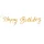 Goldene Happy Birthday Girlande zum Geburtstag