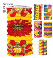 2er Set bunte Laternen als Zuglaternen