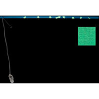 LED Holz Laternenstab 40cm blau mit Leuchtstickern