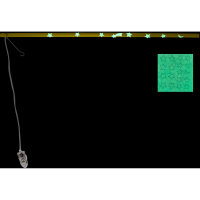 LED Holz Laternenstab 40cm gelb mit Leuchtstickern