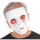 Maske Halloween weiß blutende Augen