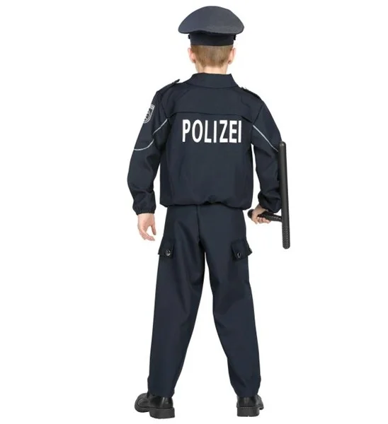 Polizei Kostüm als deutscher Polizist Kinderkostüm