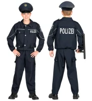 Polizei Kostüm als deutscher Polizist Kinderkostüm
