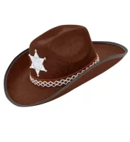 Cowboyhut oder Hut für den Sheriff braun mit...