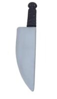 Halloween Fleischer Messer mit Totenkopf am Griff