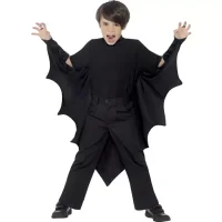Halloween Schwarzer Vampir Fledermaus Umhang für Kinder