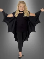 Halloween Schwarzer Vampir Fledermaus Umhang für Kinder