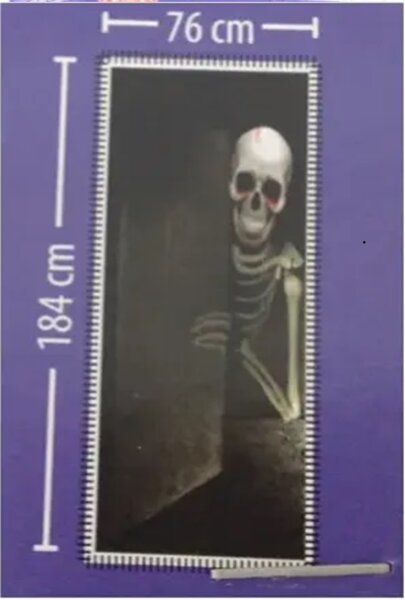Halloween Türfolie Poster Skelett Horror