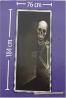 Halloween Türfolie Poster Skelett Horror