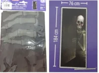 Halloween Türfolie Poster Skelett Horror