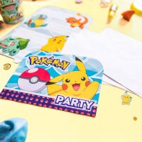 8 Einladungskarten Umschläge Pokémon Papier