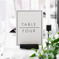 Tischschilder Table Numbers zur Hochzeit Papier