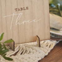 Tischschilder Table Numbers zur Hochzeit Holz