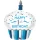 Cupcake Zahlenballon Boy zum 1. Geburtstag