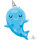 Folienballon kleiner Narwal oder Baby Wal 76cm