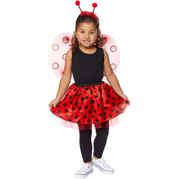Kinder Kostüm Tutu oder Tütü-Set Marienkäfer Ladybug 3-8 Jahre