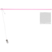 LED Holz Laternenstab 40cm pink mit Leuchtstickern