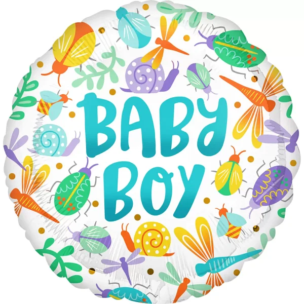 Folienballon Baby Boy mit Tieren 43 cm