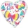 Folienballon Baby Girl mit Schmetterlingen 43 cm