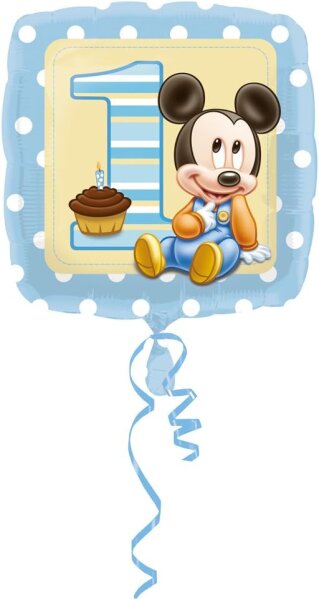 Folienballon Mickey Mouse Boy 1. Geburtstag