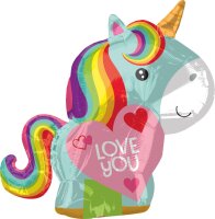 Einhorn Folienballon love you