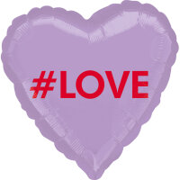 Folienballon #Love als Herzballon