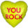 Folienballon You Rock als Herzballon
