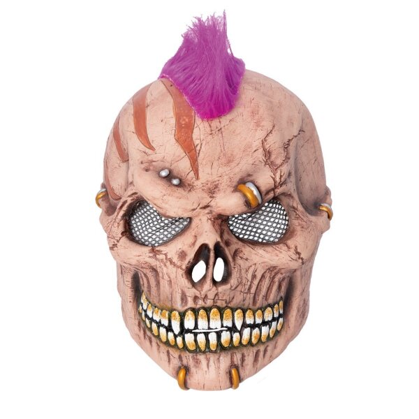 Halloween Punk Latex Maske als Skelett