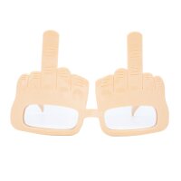 Brille mit Stinkefinger