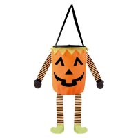 Halloween Betteltasche oder Korb als Kürbis mit...