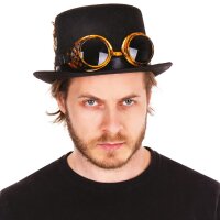 Steampunk mit Brille und Feder
