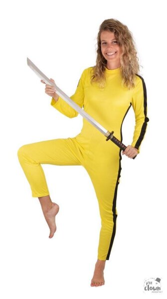 Kill Bill nachahmer Kostüm als Overall in Standardgröße S bis M