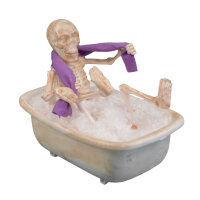 Halloween Deko badendes Skelett mit Animatronic