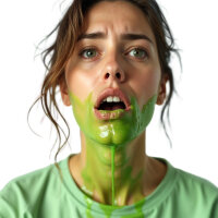 Scherzartikel falsche Kotze als grüner Schleim