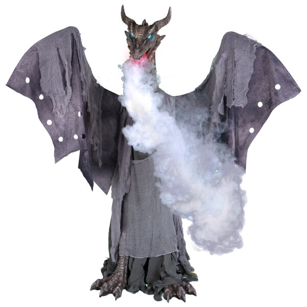 Halloween riesiger Drache mit Nebelfunktion und Animatronik