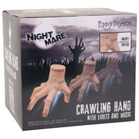 Halloween Deko durch die Gegend laufende Hand