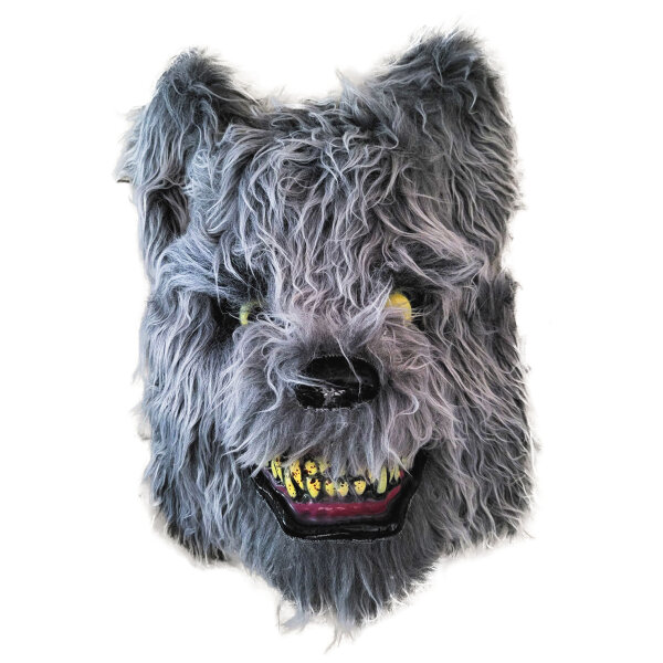 Werwolf Maske mit grauen Haaren