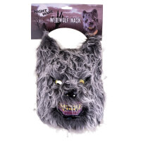 Werwolf Maske mit grauen Haaren