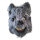 Werwolf Maske mit grauen Haaren