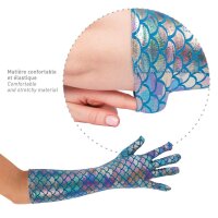 Glitzernde Meerjungfrauen Handschuhe 40 cm