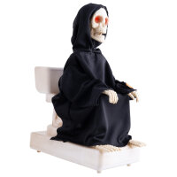 Halloween Deko Skelett mit Toilette und Animatronic