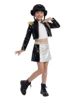 Schwarze Perücke im K-Pop Style als Kinderperücke