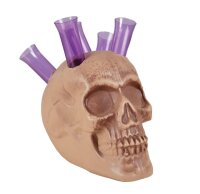 Halloween Deko Totenkopf mit Reagenzgläsern als Shooter