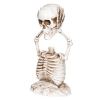 Halloween Deko Skelett mit abgerissenem Kopf