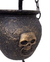 Halloween Deko hängender Kessel mit Dreibein für Hexen und Zauberer