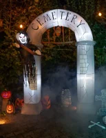 Aufblasbares Eingangstor zum Friedhof Cemetery als Deko zu Halloween