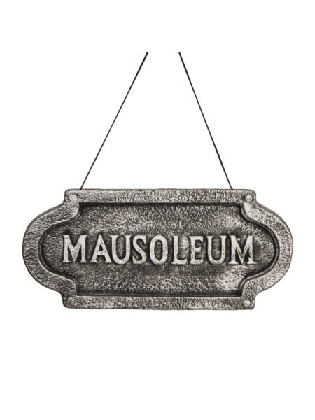 Halloween Deko Eingangsschild Mausoleum